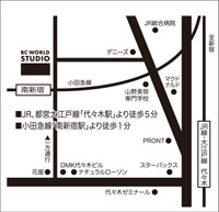 BC WORLDホールの地図